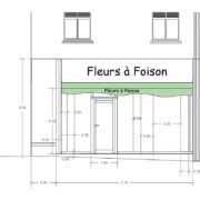 Rénovation façade fleuriste (France)